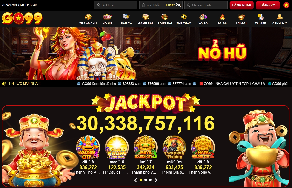 Cổng game nổ hũ đổi thưởng uy tín Go99