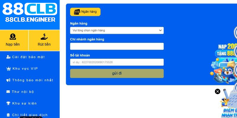 Kênh giao dịch rút tiền tại 888clb